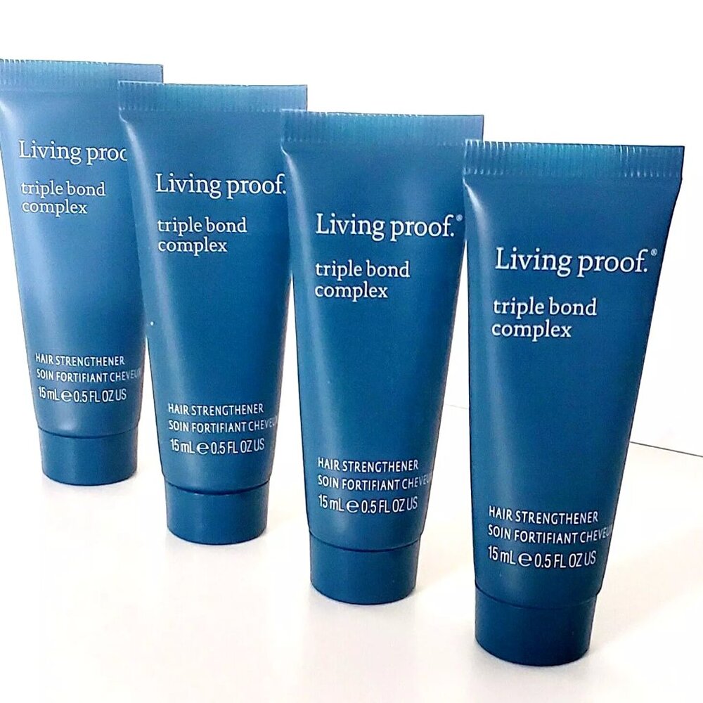 4 PACKS Living Proof Triple Bond Complex Hair Strengthener 15ml.